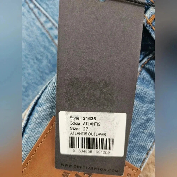 NWT Atlantis outlaws mid length jean shorts by one teaspoon size 27 - Picture 4 of 6